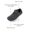 image:imageWHITIN ToddlerLittle Kid Wide Barefoot Shoes  Slip on Zero Drop Minimalist Sneakers for Boys Girls  Adjustable NoTie Lacing DesignW8k12  Dark Grey
