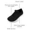 image:imageWHITIN ToddlerLittle Kid Wide Barefoot Shoes  Slip on Zero Drop Minimalist Sneakers for Boys Girls  Adjustable NoTie Lacing DesignW8k12  Grey Black