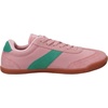 image:imageWHITIN Wide Barefoot Sneakers for Women  Brogue Toe Cap Style  SuedeKnit HybridPink Gum