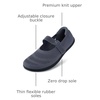 image:imageWHITIN Womens Barefoot Mary Jane Flats  Wide Toe Box  Zero Drop Sole  Adjustable StrapsW94  Grey