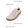 image:imageWHITIN Womens Canvas Barefoot Shoes  Wide Width Minimalist Sneakers  Classic Fit Low TopW81v2  Canvas Beige Gum
