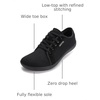 image:imageWHITIN Womens Canvas Barefoot Shoes  Wide Width Minimalist Sneakers  Classic Fit Low TopW81v2  Canvas Black