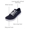 image:imageWHITIN Womens Canvas Barefoot Shoes  Wide Width Minimalist Sneakers  Classic Fit Low TopW81v2  Canvas Navy Blue