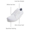 image:imageWHITIN Womens Canvas Barefoot Shoes  Wide Width Minimalist Sneakers  Classic Fit Low TopW81v2  Canvas White