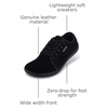 image:imageWHITIN Womens Genuine Leather Wide Barefoot Shoes  Footloose Minimalist Style  Zero Drop amp FlatW81v5  All Black
