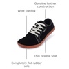 image:imageWHITIN Womens Genuine Leather Wide Barefoot Shoes  Footloose Minimalist Style  Zero Drop amp FlatW81v5  Black Gum