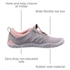image:imageWHITIN Womens Minimalist Barefoot Trail Running Shoes  Wide Toe BoxW30  PinkGrey
