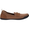 image:imageWHITIN Womens Round Toe Slip On Penny Loafers  Wide Barefoot Flats with Breathable KnitBrown