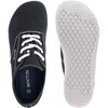 image:imageWHITIN Womens Wide Canvas Minimalist Barefoot Shoes  Zero Drop Sole  Casual SneakerW87  BlackWhite