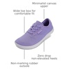 image:imageWHITIN Womens Wide Canvas Minimalist Barefoot Shoes  Zero Drop Sole  Casual SneakerW87  Purple