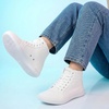 image:imageWHITIN Womens Wide HighTop Canvas Barefoot Sneakers  Minimalist StreetReady Fit  ComfortForward Ankle SupportW823  All White