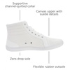 image:imageWHITIN Womens Wide HighTop Canvas Barefoot Sneakers  Minimalist StreetReady Fit  ComfortForward Ankle SupportW823  All White