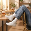 image:imageWHITIN Womens Wide HighTop Canvas Barefoot Sneakers  Minimalist StreetReady Fit  ComfortForward Ankle SupportW823  All White