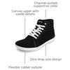 image:imageWHITIN Womens Wide HighTop Canvas Barefoot Sneakers  Minimalist StreetReady Fit  ComfortForward Ankle SupportW823  Black White