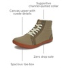 image:imageWHITIN Womens Wide HighTop Canvas Barefoot Sneakers  Minimalist StreetReady Fit  ComfortForward Ankle SupportW823  Green Gum