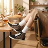 image:imageWHITIN Womens Wide HighTop Canvas Barefoot Sneakers  Minimalist StreetReady Fit  ComfortForward Ankle SupportW823  Leopard Black