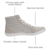 image:imageWHITIN Womens Wide HighTop Canvas Barefoot Sneakers  Minimalist StreetReady Fit  ComfortForward Ankle SupportW823  Light Grey