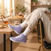 image:imageWHITIN Womens Wide HighTop Canvas Barefoot Sneakers  Minimalist StreetReady Fit  ComfortForward Ankle SupportW823  Purple