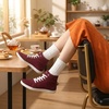 image:imageWHITIN Womens Wide HighTop Canvas Barefoot Sneakers  Minimalist StreetReady Fit  ComfortForward Ankle SupportW823  Wine Red