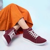 image:imageWHITIN Womens Wide HighTop Canvas Barefoot Sneakers  Minimalist StreetReady Fit  ComfortForward Ankle SupportW823  Wine Red