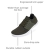 image:imageWHITIN Womens Wide Minimalist Barefoot Shoes  Zero Drop SoleW85  Army Green