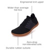 image:imageWHITIN Womens Wide Minimalist Barefoot Shoes  Zero Drop SoleW85  BlackGum
