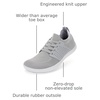 image:imageWHITIN Womens Wide Minimalist Barefoot Shoes  Zero Drop SoleW85  Light Grey