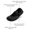 image:imageWHITIN Womens Wide Toe Box Barefoot Mary Jane Flats  Zero DropW95  Black White