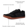 image:imageWHITIN Womens Wide Toe Box Barefoot Shoes  Zero Drop  Fashion Patchwork Design SneakerAll Black