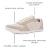 image:imageWHITIN Womens Wide Toe Box Barefoot Shoes  Zero Drop  Fashion Patchwork Design SneakerBeige