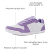 image:imageWHITIN Womens Wide Toe Box Barefoot Shoes  Zero Drop  Fashion Patchwork Design SneakerPurple