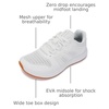 image:imageWHITIN Womens Wide Toe Box Running Shoes  Zero Drop Sole with Durable Protective UpperWhite