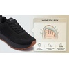image:imageWHITIN Womens Wide Toe Box Walking Sneakers  Cushioned Support for Daily ComfortBlack