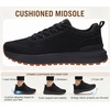 image:imageWHITIN Womens Wide Toe Box Walking Sneakers  Cushioned Support for Daily ComfortBlack