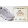 image:imageWHITIN Womens Wide Toe Box Walking Sneakers  Cushioned Support for Daily ComfortGrey