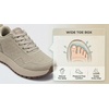 image:imageWHITIN Womens Wide Toe Box Walking Sneakers  Cushioned Support for Daily ComfortKhaki