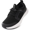 image:imageWHITIN LittleBig Kids Wide Toe Box Tennis Shoes  Zero Drop  Slip On Sneaker for BoysGirlsBlack