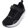 image:imageWHITIN LittleBig Kids Zero Drop Running Shoes  Wide Toe Box Sneaker for BoysGirlsBlack