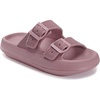 image:imageWHITIN Slides for Women Men Double Buckle Adjustable Thick Sole Pillow Slippers Bathroom SandalsBlush