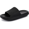 image:imageWHITIN Slippers for Women Non Slip  Cushioned Thick Sole Slides  Quick Drying Bathroom SandalsBlack