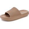 image:imageWHITIN Slippers for Women Non Slip  Cushioned Thick Sole Slides  Quick Drying Bathroom SandalsBrown