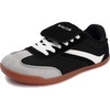 image:imageWHITIN Wide Toe Box Barefoot Shoes for Women  Fashion Tennis Sneakers  Trendy FoldOver TongueBlack