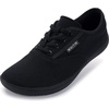 image:imageWHITIN Womens Wide Canvas Minimalist Barefoot Shoes  Zero Drop Sole  Casual SneakerW87  All Black
