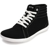 image:imageWHITIN Womens Wide HighTop Canvas Barefoot Sneakers  Minimalist StreetReady Fit  ComfortForward Ankle SupportW823  Black White