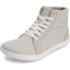 image:imageWHITIN Womens Wide HighTop Canvas Barefoot Sneakers  Minimalist StreetReady Fit  ComfortForward Ankle SupportW823  Light Grey