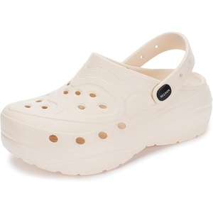 image:imageWHITIN Clogs for Women  Thick Sole Cushioned Garden ShoesBeige