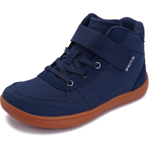 image:imageWHITIN High Top BoysGirls Wide Barefoot Shoes  Zero Drop  Minimalist Sneaker for LittleBig KidsBlue Gum