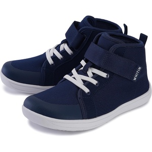 image:imageWHITIN KidsToddler Wide Barefoot Shoes  GirlsBoys Classic High Top Sneakers  Wide Foot Freedom  Natural GrowthW8k21  Blue