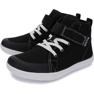 image:imageWHITIN KidsToddler Wide Barefoot Shoes  GirlsBoys Classic High Top Sneakers  Wide Foot Freedom  Natural GrowthW8k21  Classic Black White