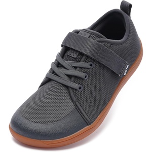 image:imageWHITIN LittleBig Kid Barefoot Shoes  BoysGirls Laceup Minimalist Sneakers  Wide Toe Box  Natural Flexible FitW8k6  Grey Gum